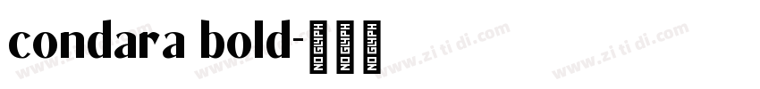 condara bold字体转换